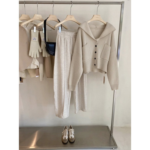 奶fufu連帽毛衣女秋冬寬松小衆設計慵懶高級感軟糯短款針織衫外套