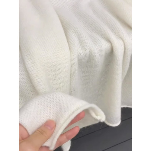 日系牛油果綠卷邊馬海毛針織衫女早秋薄款軟糯打底毛衣高級感上衣