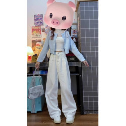 小個子藍色短款針織外套女款春秋冬外搭上衣開衫毛衣2025新款爆款