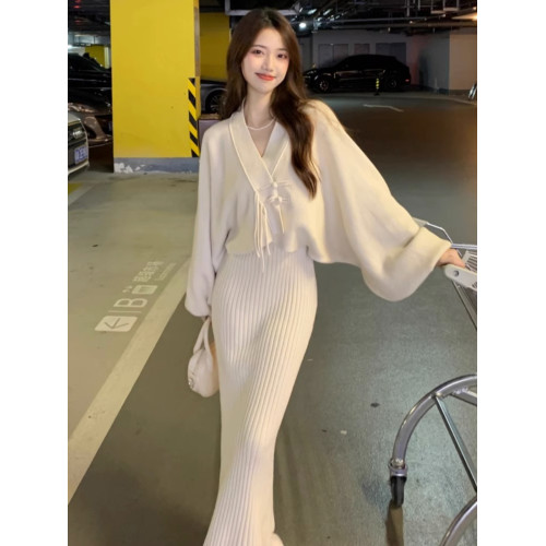 法式日系復古針織衫女秋冬季慵懶風韓系上衣寬松溫柔毛衣開衫外套