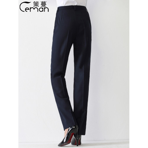 西褲女職業秋冬上班黑色工作服褲子西裝褲女士加絨大碼製服工裝褲