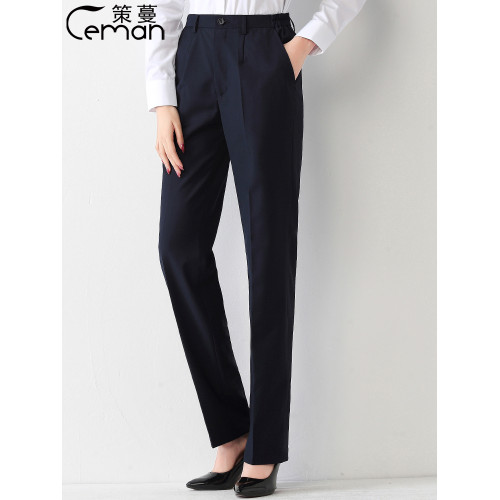 西褲女職業秋冬上班黑色工作服褲子西裝褲女士加絨大碼製服工裝褲