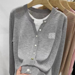 歐貨假兩件精仿羊毛長袖針織衫女秋冬新款寬松休閒大碼刺綉上衣潮