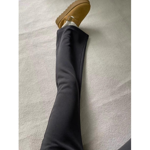 深灰色遮胯休閒微喇褲女秋季新款大碼胖mm高腰顯瘦彈力運動衛褲子 深灰色遮胯休閒微喇褲女秋季新款大碼胖mm高腰顯瘦彈力運動衛褲子