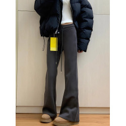 美式微喇休閒運動褲女秋冬加絨大碼胖mm遮胯顯瘦衛褲梨形身材褲子