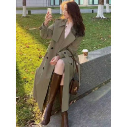 風衣外套女春秋季2025新款韓版中長款英倫風寬松過膝氣質流行大衣