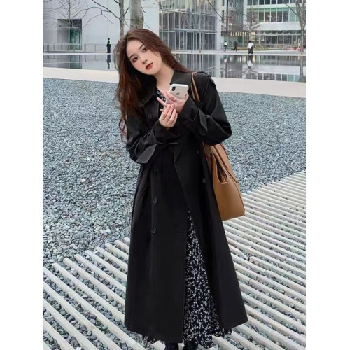 風衣外套女春秋季2025新款韓版中長款英倫風寬松過膝氣質流行大衣 風衣外套女春秋季2025新款韓版中長款英倫風寬松過膝氣質流行大衣