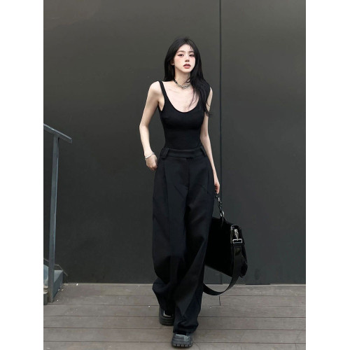 美式設計感露背吊帶小背心女夏季2024新款美背帶胸墊一體辣妹上衣