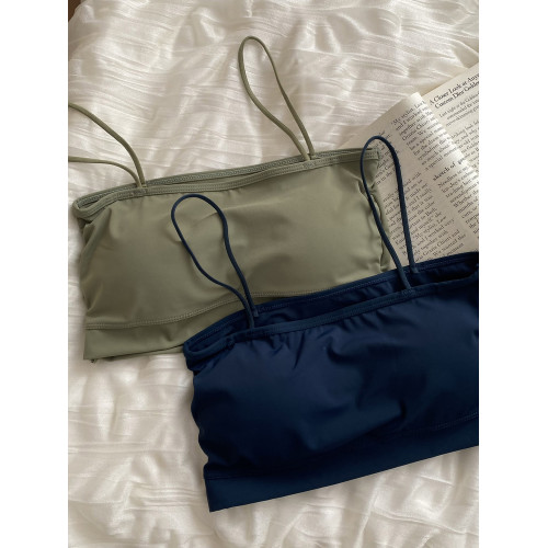 白色防走光打底裹胸無痕內衣女夏季內搭抹胸吊帶背心文胸美背上衣