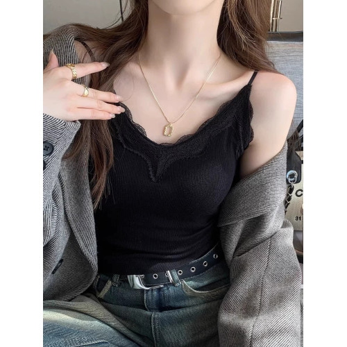 性感蕾絲小吊帶女法式純欲風針織背心2025春夏新款配開衫上衣外穿