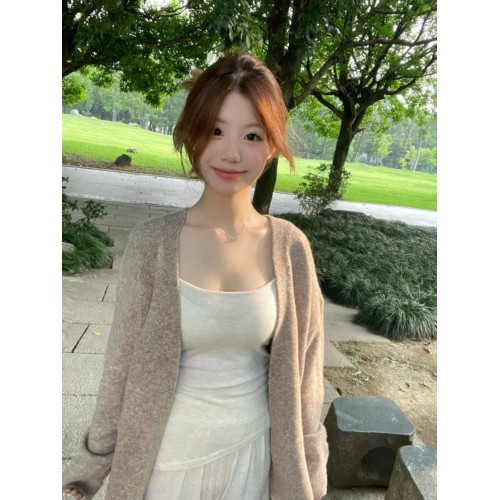 韓系慵懶風開衫毛衣女春秋季寬松軟糯溫柔小個子休閒針織外套上衣