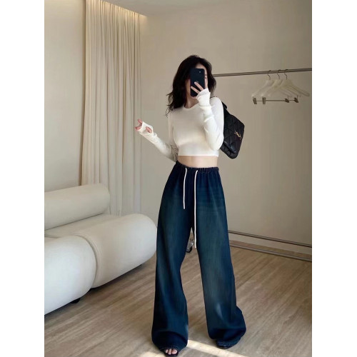 白色羊毛針織衫女秋冬新款緊身顯瘦高腰打底衫長袖內搭圓領上衣