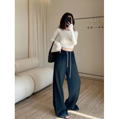 白色羊毛針織衫女秋冬新款緊身顯瘦高腰打底衫長袖內搭圓領上衣