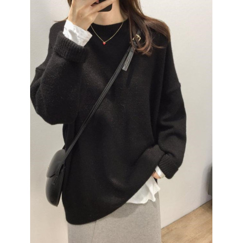 胖mm300斤大碼毛衣女秋冬寬松套頭慵懶外穿中長款針織衫上衣外套