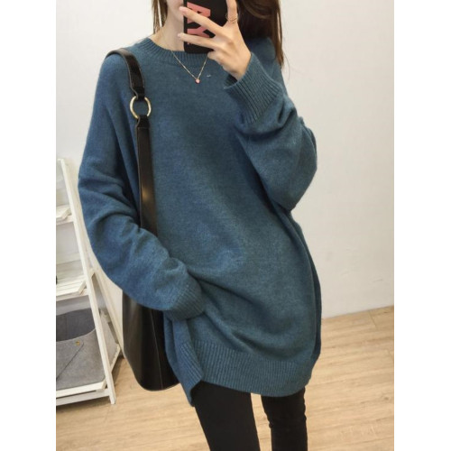 胖mm300斤大碼毛衣女秋冬寬松套頭慵懶外穿中長款針織衫上衣外套