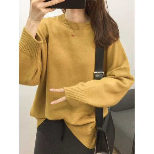 胖mm300斤大碼毛衣女秋冬寬松套頭慵懶外穿中長款針織衫上衣外套