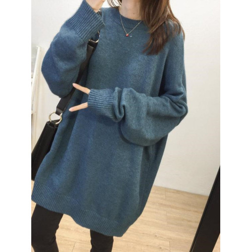 胖mm300斤大碼毛衣女秋冬寬松套頭慵懶外穿中長款針織衫上衣外套