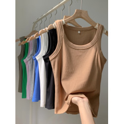 美式寬肩帶防走光螺紋吊帶背心女內搭2025年夏季新款外穿無袖上衣