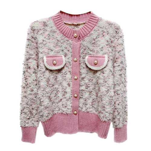 法式小香風毛衣外套女2025新款秋冬加厚高級感超好看針織開衫上衣