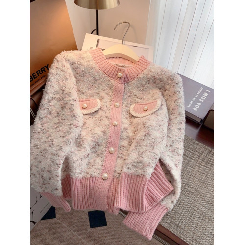 法式小香風毛衣外套女2025新款秋冬加厚高級感超好看針織開衫上衣