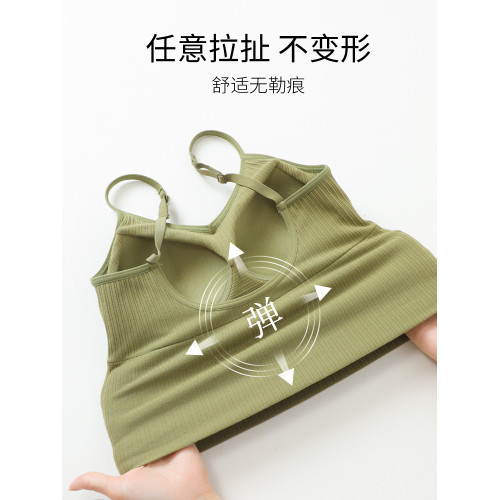 美背內衣u型小吊帶背心女帶胸墊文胸一體2025新款爆款打底外穿夏