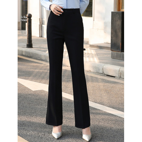 西褲女西裝褲工作褲正裝職業直筒高腰上班工服長褲黑色薄款春夏季