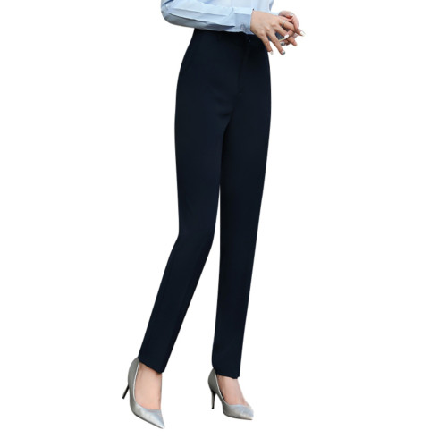 西褲女西裝褲工作褲正裝職業直筒高腰上班工服長褲黑色薄款春夏季