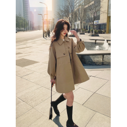 小個子風衣女中長款2025春秋季新款今年流行高級感韓系a字版外套