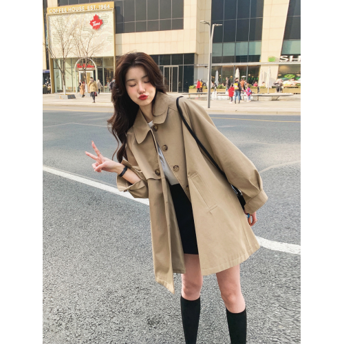 小個子風衣女中長款2025春秋季新款今年流行高級感韓系a字版外套