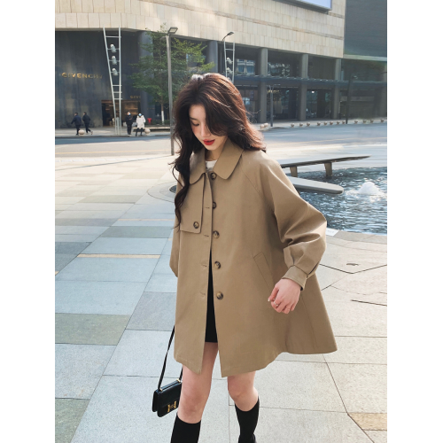 小個子風衣女中長款2025春秋季新款今年流行高級感韓系a字版外套