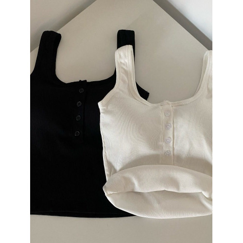 白色帶胸墊打底吊帶背心女外穿2026新款早春內搭美背短款無袖上衣