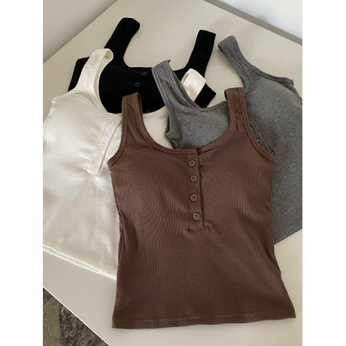 白色帶胸墊打底吊帶背心女外穿2026新款早春內搭美背短款無袖上衣