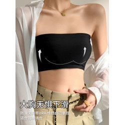 抹胸背心女夏季2025新款美背吊帶文胸一體冰絲內搭短款無肩帶上衣