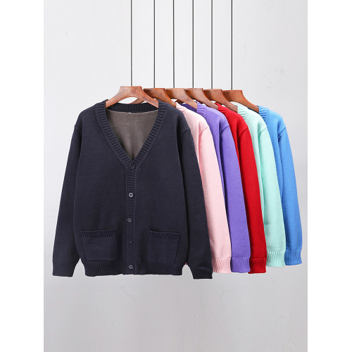 護士毛衣外套開衫不起球女加絨厚保暖大碼外穿藍色醫院值班工作服