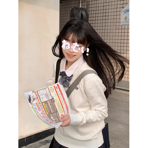 水紀中/川島私立學院JK毛衣套裝V領套頭班服刺綉校供感長袖針織衫 水紀中/川島私立學院JK毛衣套裝V領套頭班服刺綉校供感長袖針織衫