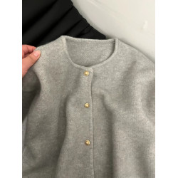 圓領針織衫休閒毛衣女2025春秋新款韓系開衫外穿長袖寬松百搭上衣