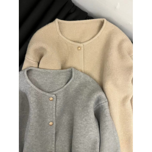 圓領針織衫休閒毛衣女2025春秋新款韓系開衫外穿長袖寬松百搭上衣 圓領針織衫休閒毛衣女2025春秋新款韓系開衫外穿長袖寬松百搭上衣