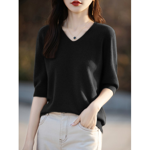 春秋套頭半高領毛衣中袖遮肚子寬松針織衫簡約羊毛大碼內上衣 春秋套頭半高領毛衣中袖遮肚子寬松針織衫簡約羊毛大碼內上衣