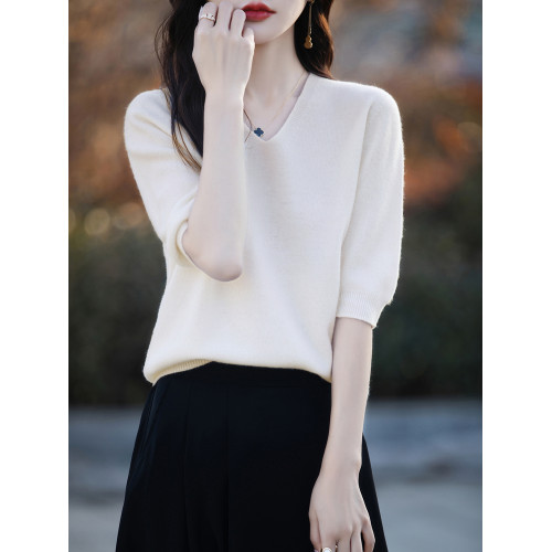 春秋套頭半高領毛衣中袖遮肚子寬松針織衫簡約羊毛大碼內上衣 春秋套頭半高領毛衣中袖遮肚子寬松針織衫簡約羊毛大碼內上衣