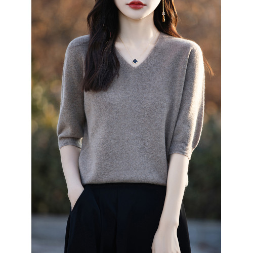 春秋套頭半高領毛衣中袖遮肚子寬松針織衫簡約羊毛大碼內上衣 春秋套頭半高領毛衣中袖遮肚子寬松針織衫簡約羊毛大碼內上衣