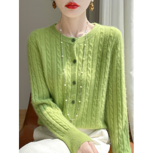 2024冬新款100純羊絨針織開衫外套女秋冬新款圓領提花外搭毛衣潮 2024冬新款100純羊絨針織開衫外套女秋冬新款圓領提花外搭毛衣潮