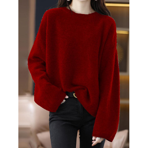 毛衣女款2025新款秋冬灰色上衣慵懶風寬松顯瘦遮肚打底大碼針織衫 毛衣女款2025新款秋冬灰色上衣慵懶風寬松顯瘦遮肚打底大碼針織衫