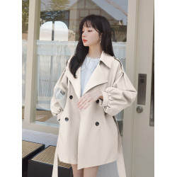 風衣外套女春秋2025新款今年流行氣質高級感中長款小個子休閒大衣