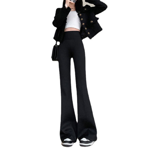 加大加肥微喇叭褲鯊魚褲外穿高腰收腹提臀瑜珈口袋秋冬季加絨女褲 加大加肥微喇叭褲鯊魚褲外穿高腰收腹提臀瑜珈口袋秋冬季加絨女褲