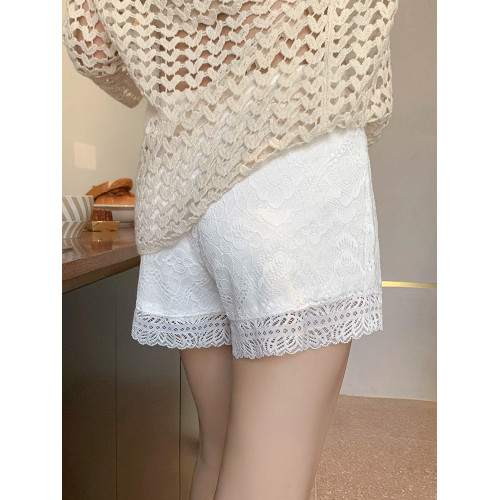 居家可外穿安全褲女防走光寬松打底褲短褲蕾絲夏jk白色薄款不卷邊 居家可外穿安全褲女防走光寬松打底褲短褲蕾絲夏jk白色薄款不卷邊