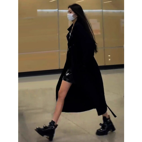 高個子胖mm200多斤女加長寬松大碼風衣外套春秋季過膝超長款大衣 高個子胖mm200多斤女加長寬松大碼風衣外套春秋季過膝超長款大衣