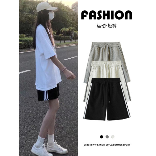 運動短褲女夏季薄款2025新款高腰顯瘦中褲休閒濶腿寬松5五分褲子 運動短褲女夏季薄款2025新款高腰顯瘦中褲休閒濶腿寬松5五分褲子