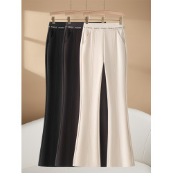 微喇褲女秋冬季2025新款女褲垂感西裝褲顯瘦百搭喇叭褲小個子女褲