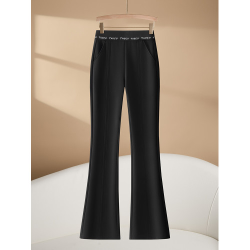 微喇褲女秋冬季2025新款女褲垂感西裝褲顯瘦百搭喇叭褲小個子女褲