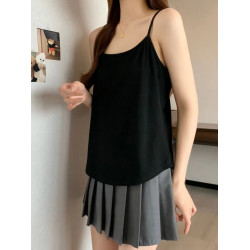 純棉寬松吊帶背心女夏2025新款大碼胖mm遮肚外穿內搭打底無袖上衣